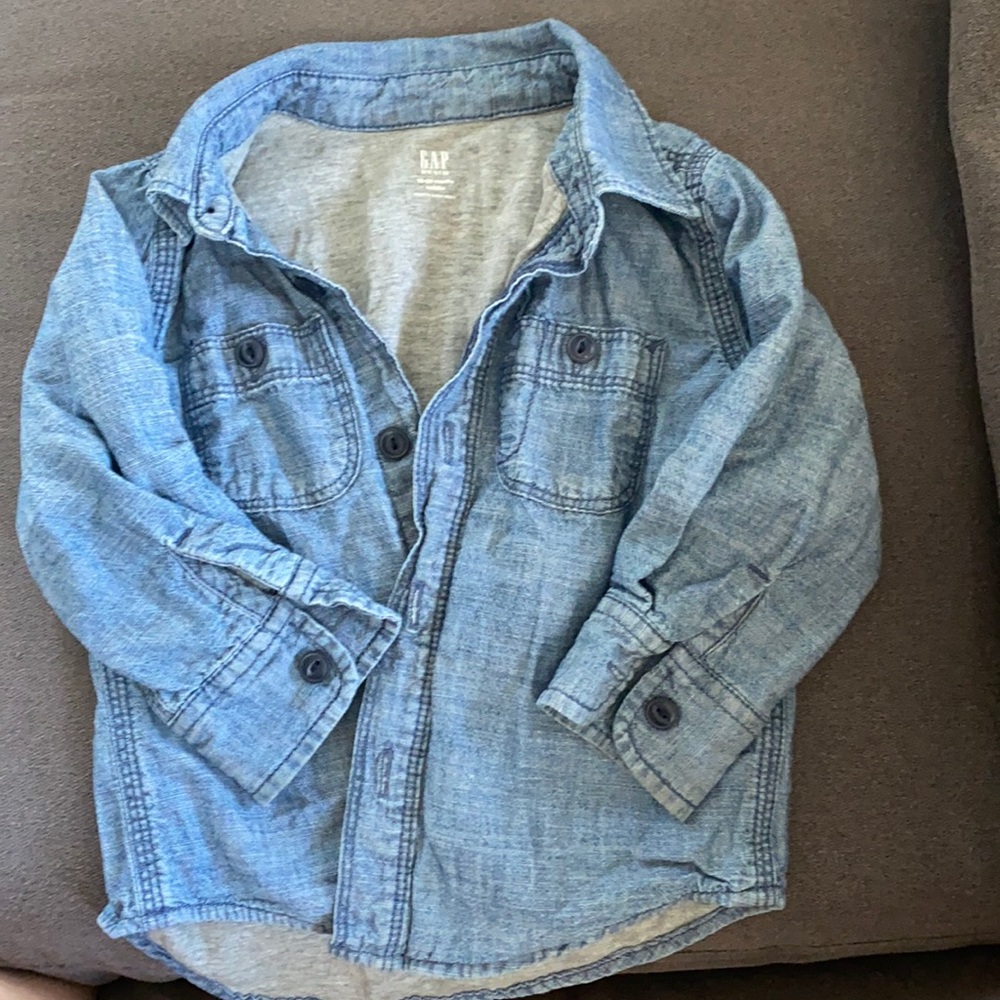 Boys chambray shirt with soft lining